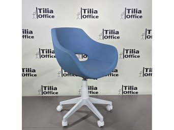 Monaco Çalışma Kesim Çocuk Koltuğu Beyaz Ayak Açık Mavi